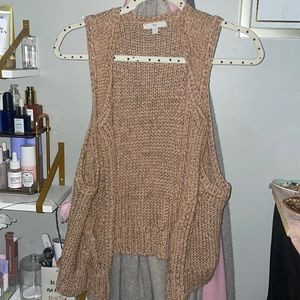 Gap tan knitted vest Sz L